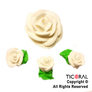 BOUQUET ROSA MEGA + 3 GRANDES BLANCO  x 1